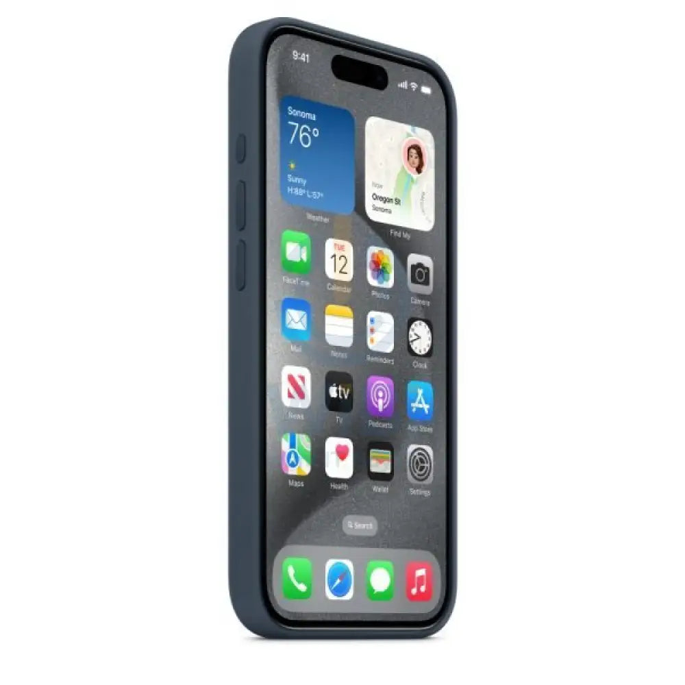 Apple iPhone Silicone Case with MagSafe - 15 Pro Max / Storm Blue Accessories > Mobiles & Tablets