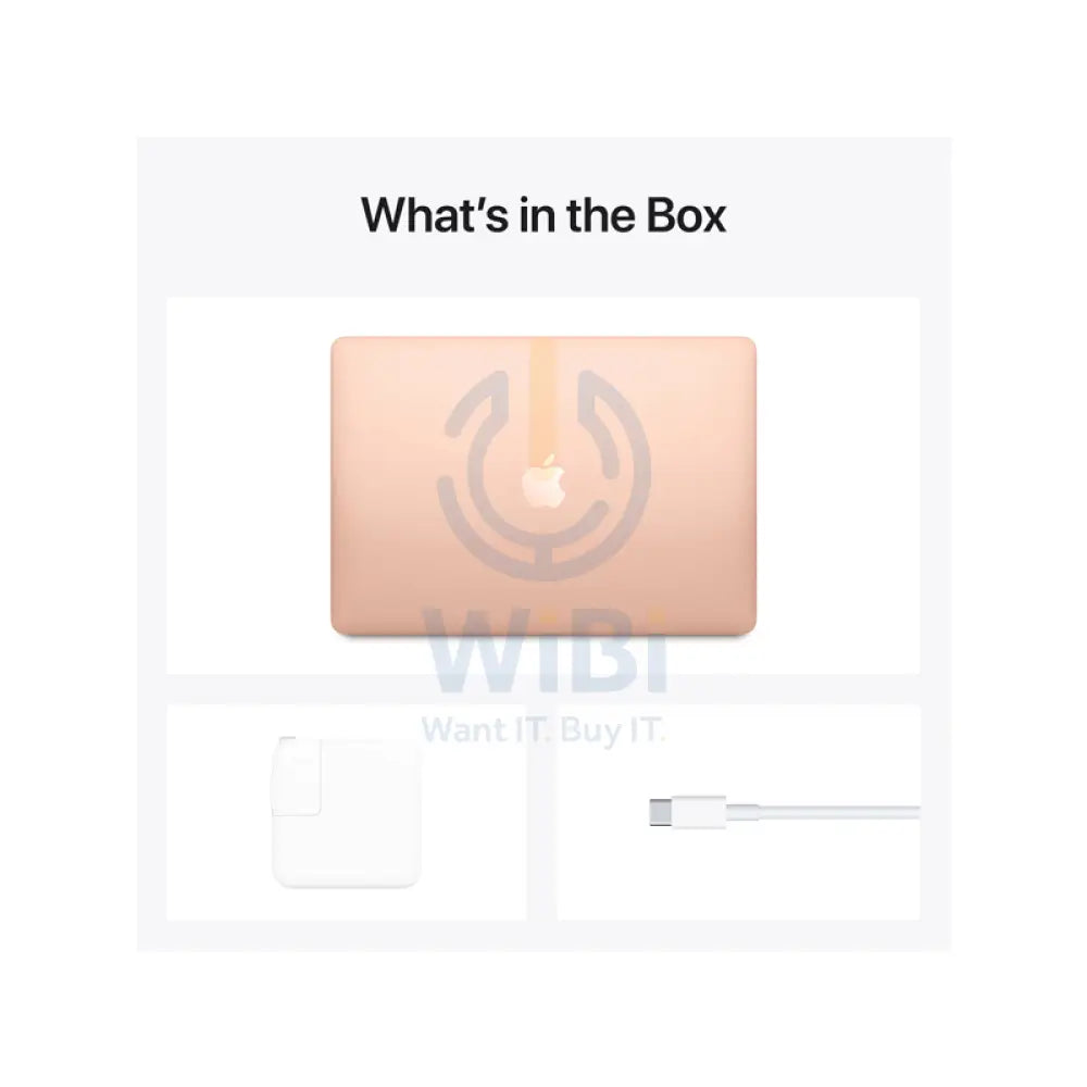 ابل ماك بوك اير - 13.3" / كور  / 8-وحده المعالجة المركزية / كور وحدة معالجة الرسومات / 8 جيجابايت / 512 جيجابايت إس إس دي / العربية / الإنجليزية / ذهبي / ضمان سنة - لابتوب