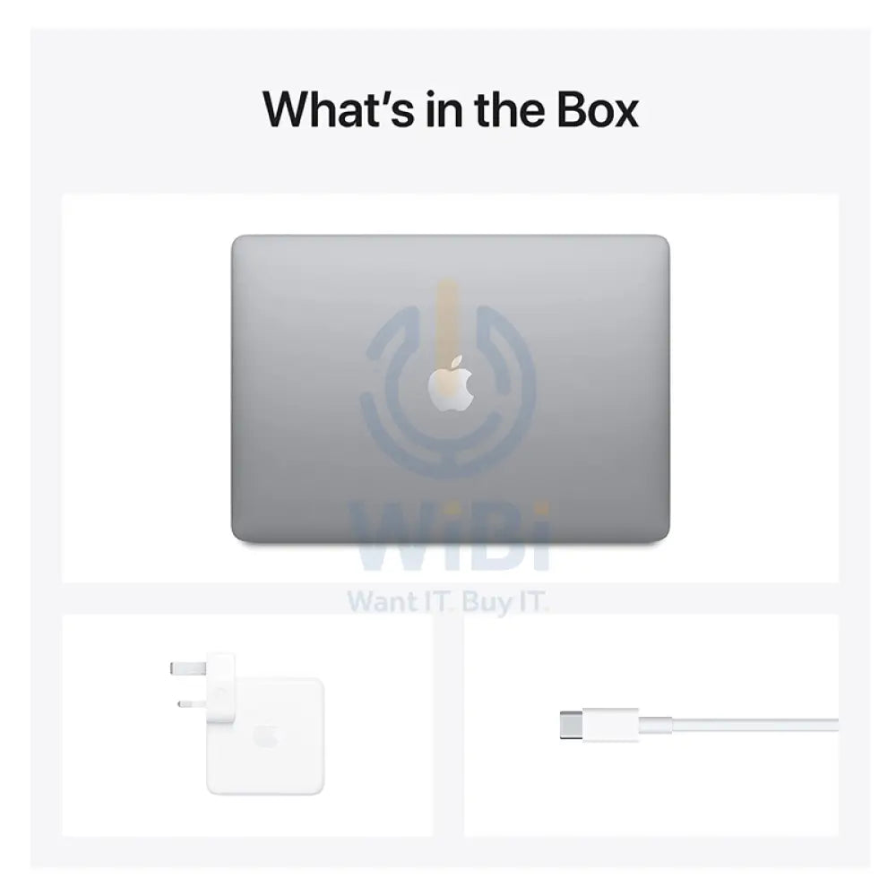ابل ماك بوك آير - 13.3" / إم1 / 8-كور وحده المعالجة المركزية / 8-كور وحدة معالجة الرسومات / 8 جيجابايت / 512 جيجابايت إس إس دي / العربية/الإنجليزية / رمادي سبيس / ضمان سنة - لابتوب