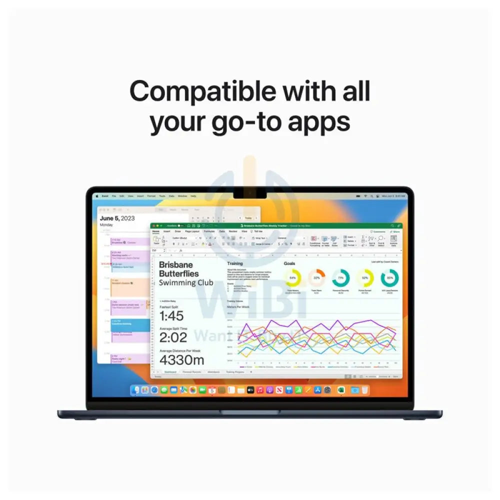 Apple MacBook Air - 15.3’’ / M2 / 8-Core CPU / 10-Core GPU / 16GB RAM / 512GB SSD / Arb/Eng / Midnight / 1YW Laptops