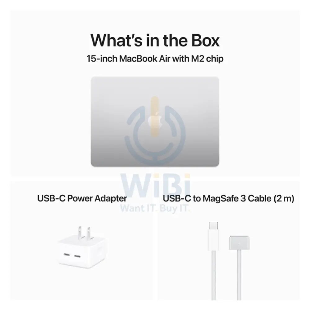 Apple MacBook Air - 15.3’’ / M2 / 8-Core CPU / 10-Core GPU / 8GB RAM / 256GB SSD / Arb/Eng / Silver / 1YW Laptops