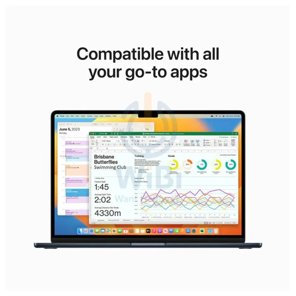 Apple MacBook Air - 15.3’’ / M2 / 8-Core CPU / 10-Core GPU / 8GB RAM / 512GB SSD / Arb/Eng / Midnight / 1YW Laptops