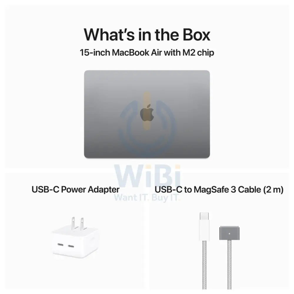 Apple MacBook Air - 15’’/ M2 / 8-Core CPU / 10-Core GPU / 24GB RAM / 1TB SSD / Arb/Eng / Space Grey / 1YW Laptops