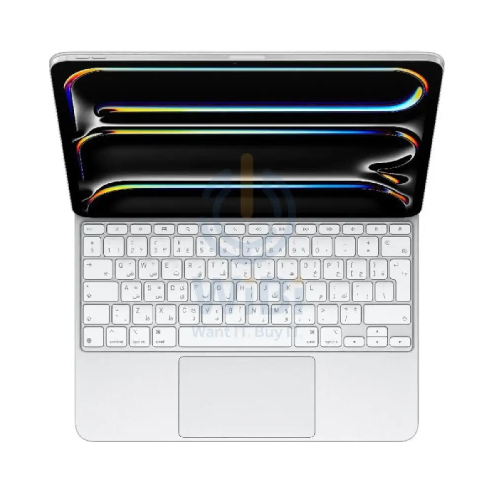 Apple Magic Keyboard - iPad Pro 13 M4 (2024) / English / Arabic / White - Keyboard / Open Box Accessories > Mobiles &