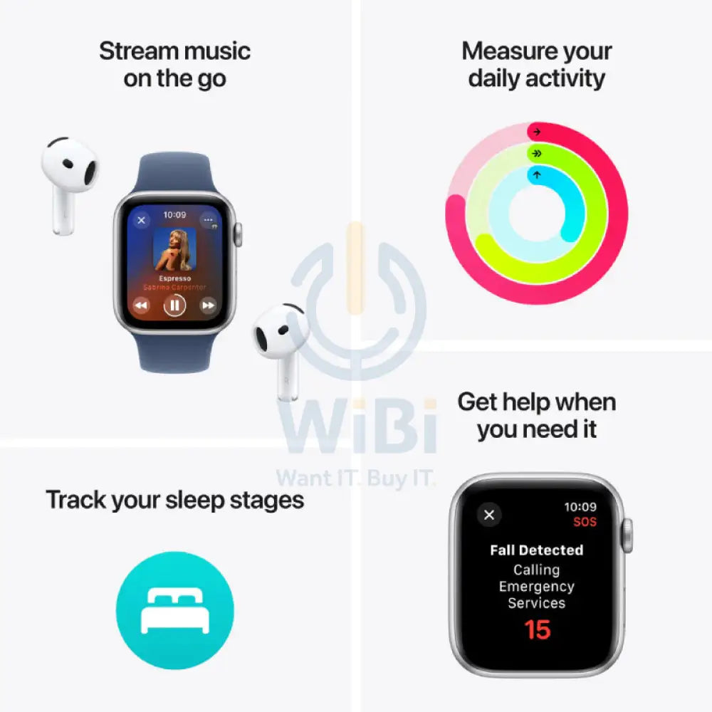 Apple Watch SE (2nd Gen) with Sport Band - LTPO OLED / 40mm / Small/Medium / Bluetooth / Wi-Fi / Midnight Smart Watches