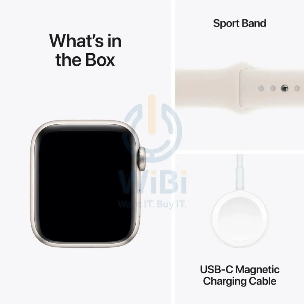 Apple Watch SE (2nd Gen) with Sport Band - LTPO OLED / 40mm / Small/Medium / Bluetooth / Wi-Fi / Starlight Smart Watches