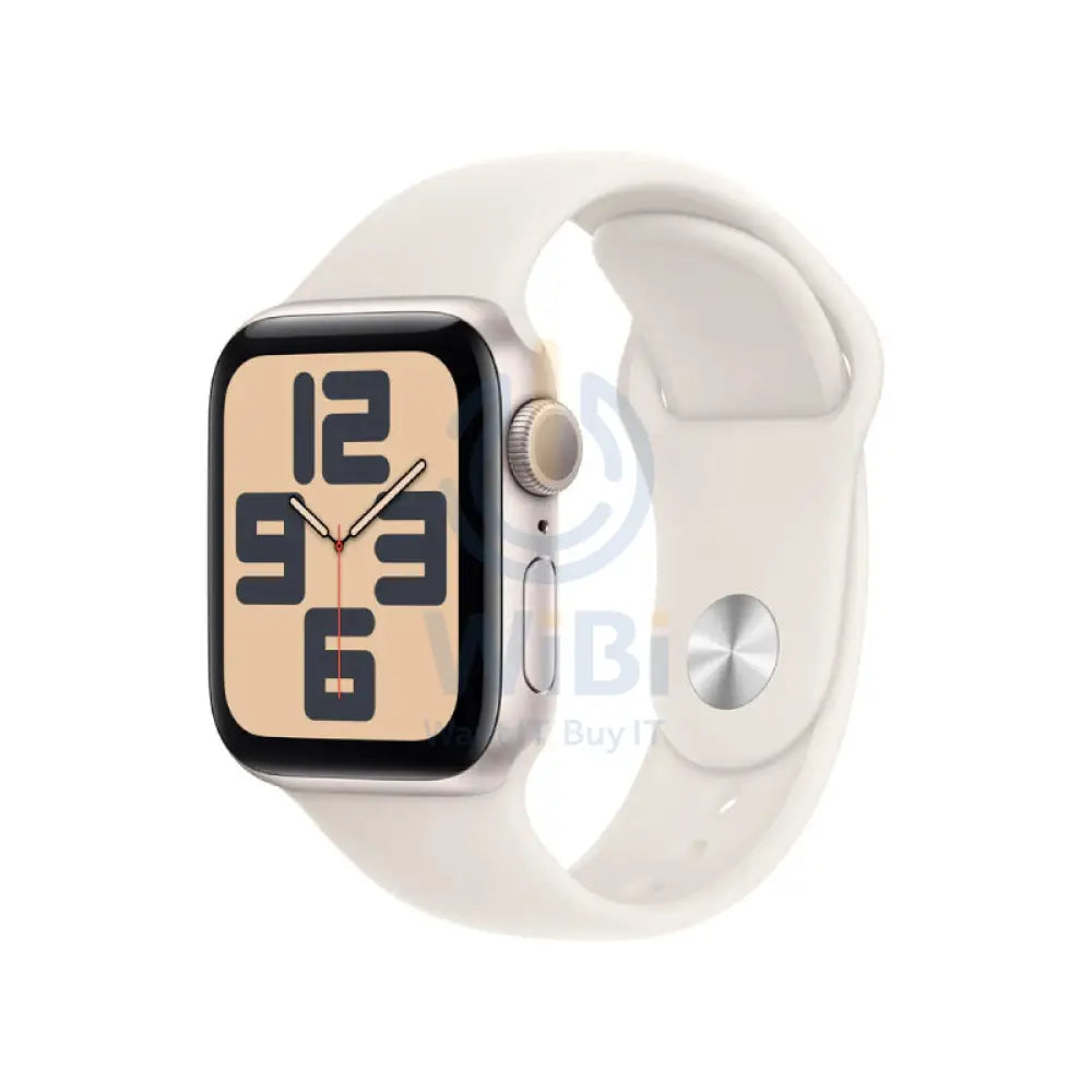 Apple Watch SE (2nd Gen) with Sport Band - LTPO OLED / 40mm / Small/Medium / Bluetooth / Wi-Fi / Starlight Smart Watches