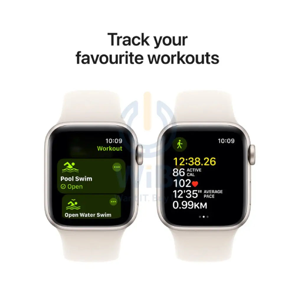 Apple Watch SE (2nd Gen) with Sport Band - LTPO OLED / 40mm / Small/Medium / Bluetooth / Wi-Fi / Starlight Smart Watches
