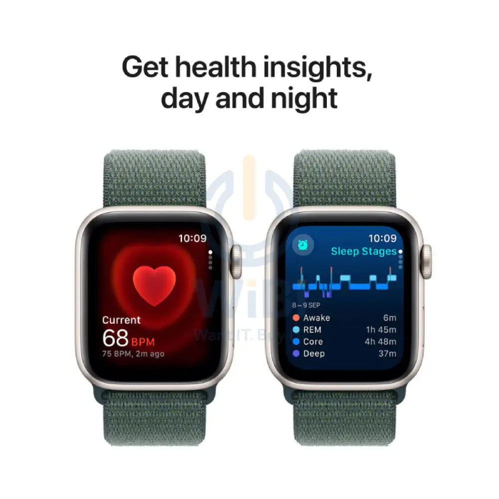 ابل ساعة SEالثاني الجيلالثاني ) مع حلقة رياضية - LTPO OLED / 40 مم / بلوتوث  واي-فاي  بحيرة أخضر ذكي ساعات