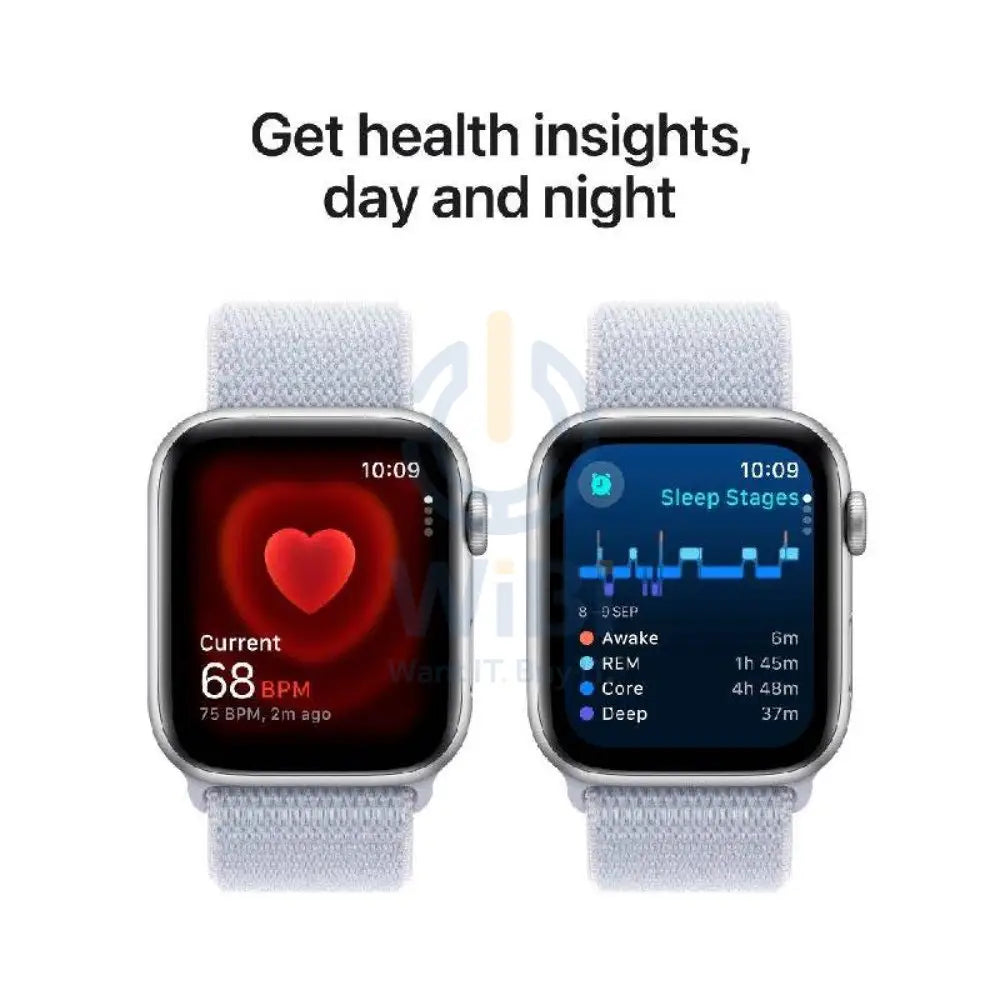 ابل ساعة SEالثاني الجيلالثاني ) مع حلقة رياضية - LTPO OLED / 40 مم / بلوتوث  واي-فاي / فضي ألمنيوم أزرق سحابة ذكي