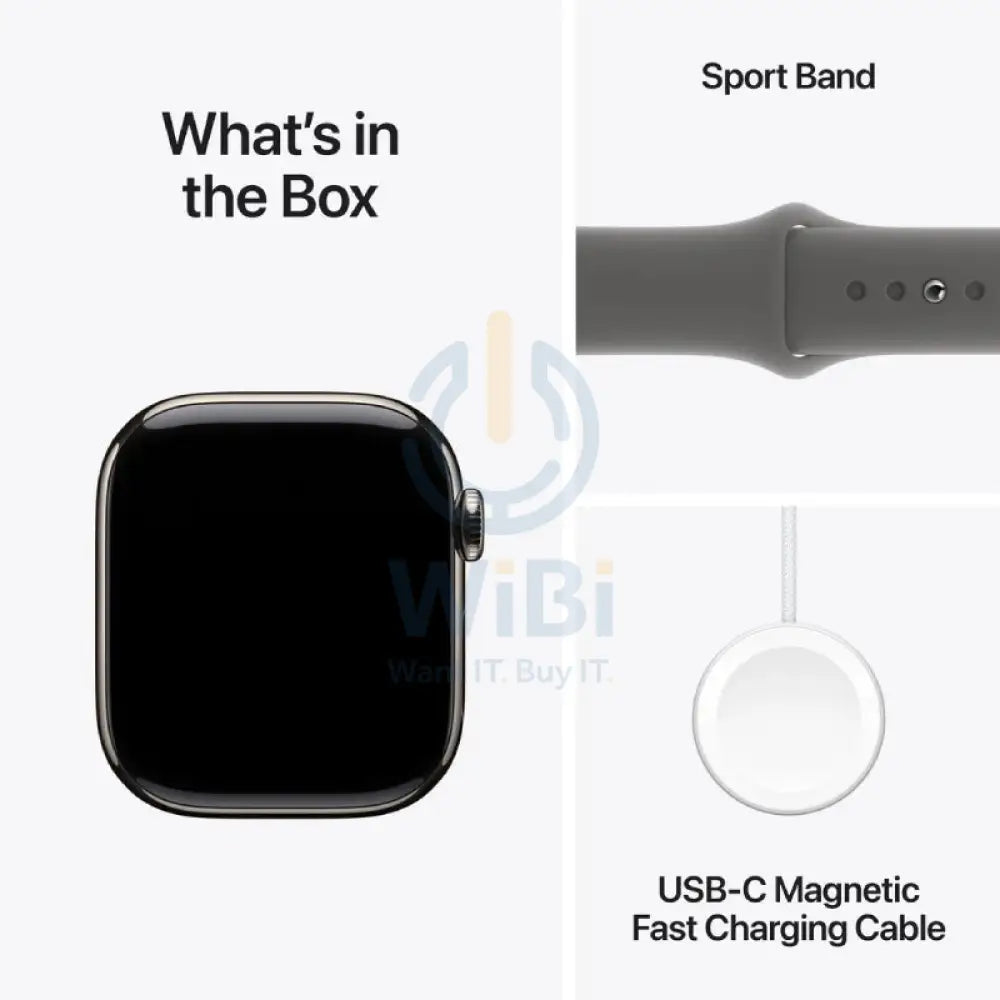 Apple Watch Series 10 with Sport Band - LTPO OLED / 64GB / 46mm / Medium/Large / Bluetooth / Wi-Fi / Cellular / Stone