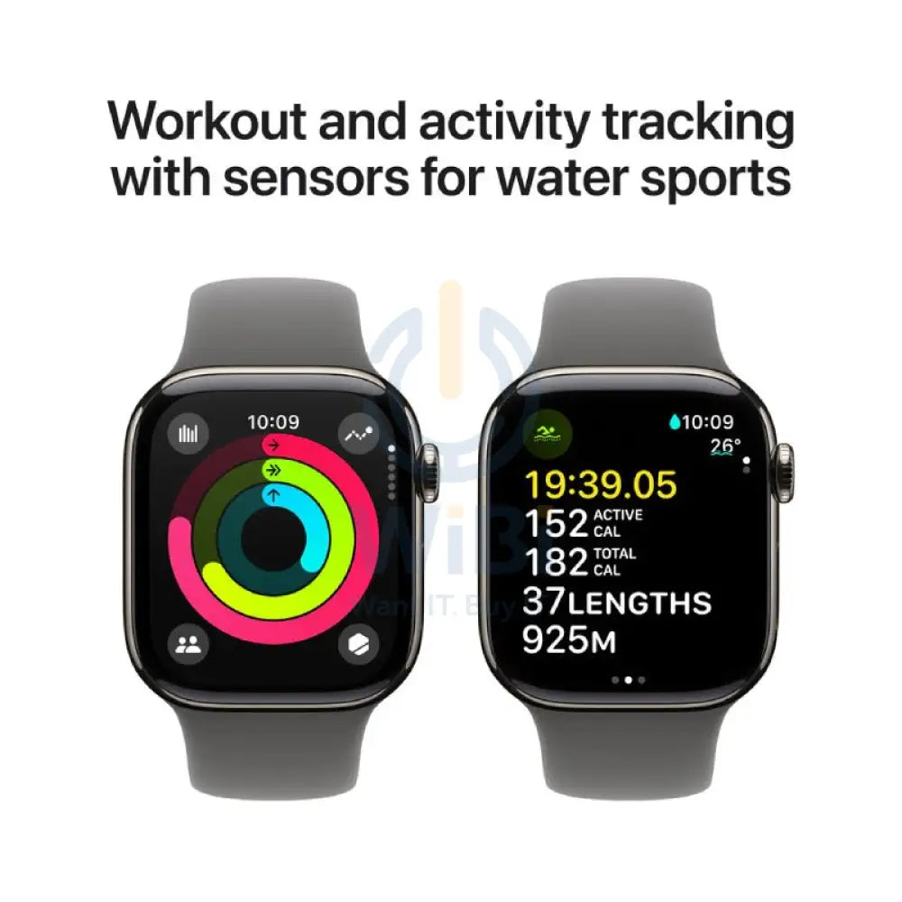 Apple Watch Series 10 with Sport Band - LTPO OLED / 64GB / 46mm / Medium/Large / Bluetooth / Wi-Fi / Cellular / Stone