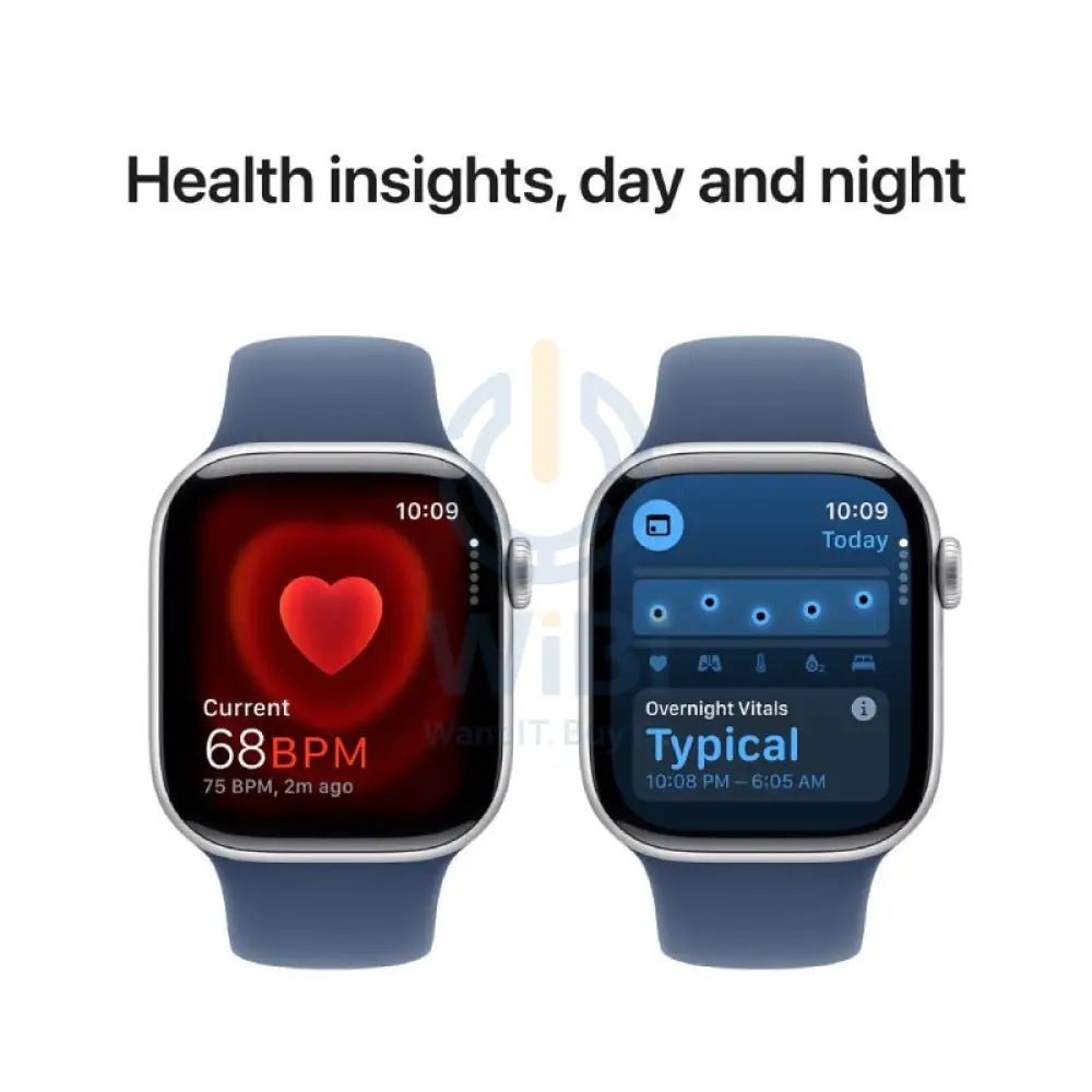 Apple Watch Series 10 with Sport Band - LTPO OLED / 64GB / 46mm / Medium/Large / Bluetooth / Wi-Fi / Denim Smart Watches
