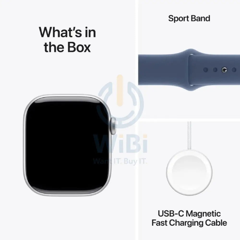 Apple Watch Series 10 with Sport Band - LTPO OLED / 64GB / 46mm / Medium/Large / Bluetooth / Wi-Fi / Denim Smart Watches