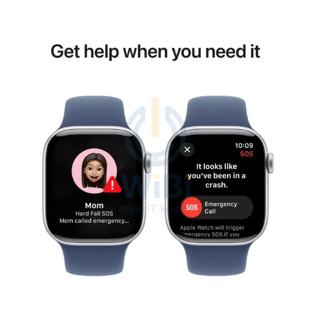 Apple Watch Series 10 with Sport Band - LTPO OLED / 64GB / 46mm / Small/Medium / Bluetooth / Wi-Fi / Denim Smart Watches