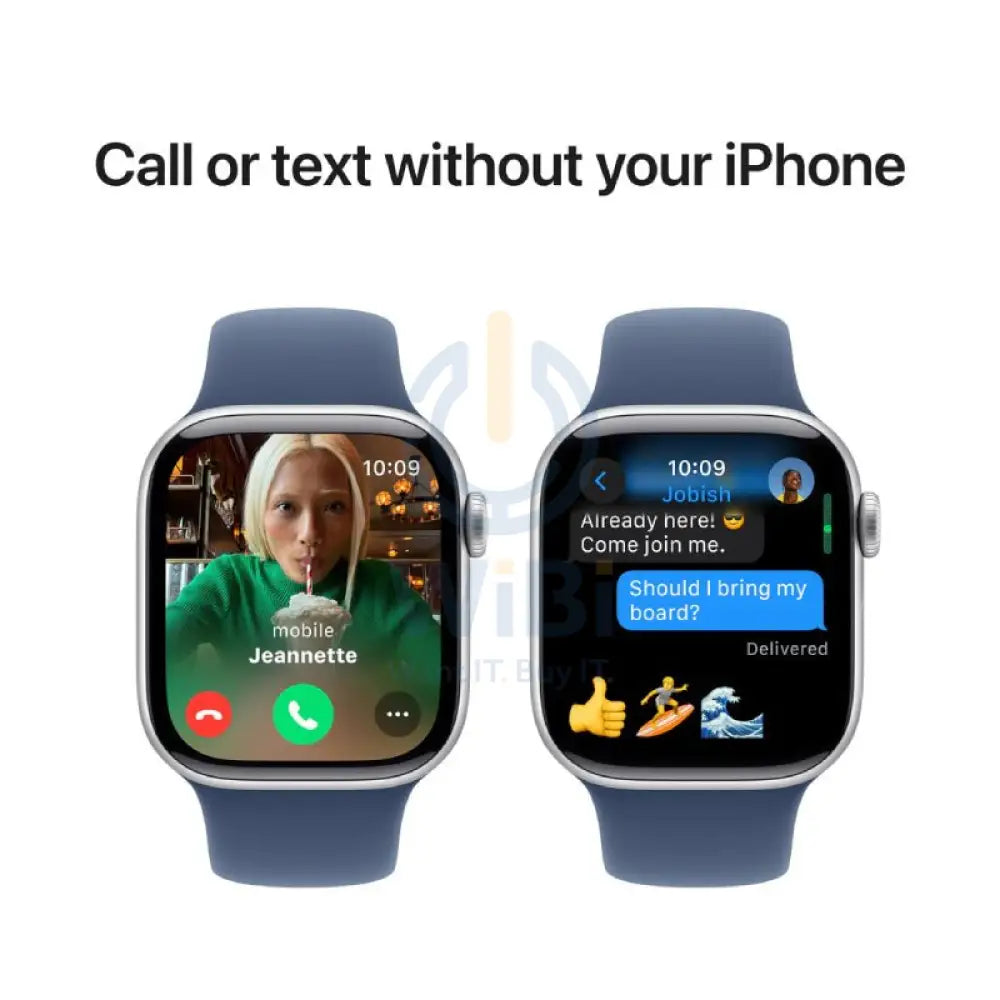 Apple Watch Series 10 with Sport Band - LTPO OLED / 64GB / 46mm / Small/Medium / Bluetooth / Wi-Fi / Denim Smart Watches