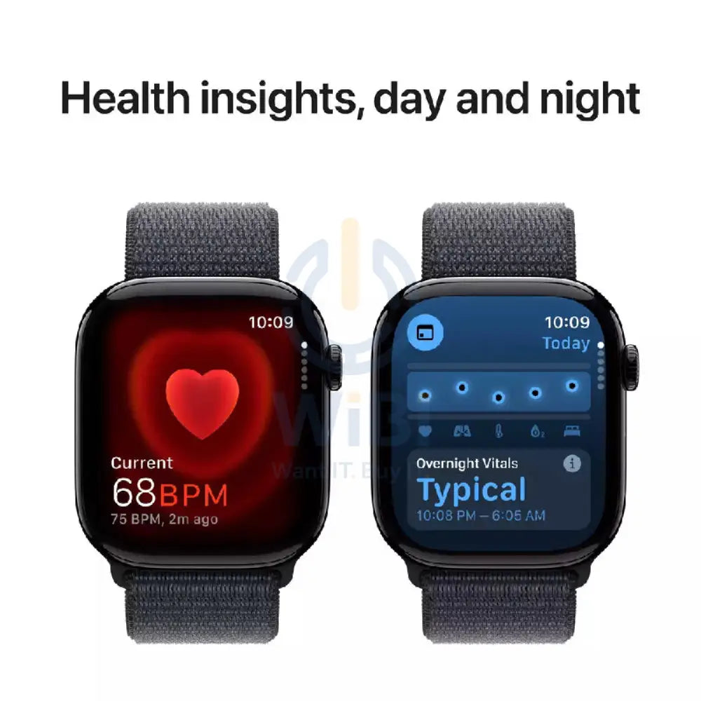 Apple Watch Series 10 with Sport Loop - LTPO OLED / 64GB / 42mm / Bluetooth / Wi-Fi / Cellular / Jet Black Smart Watches