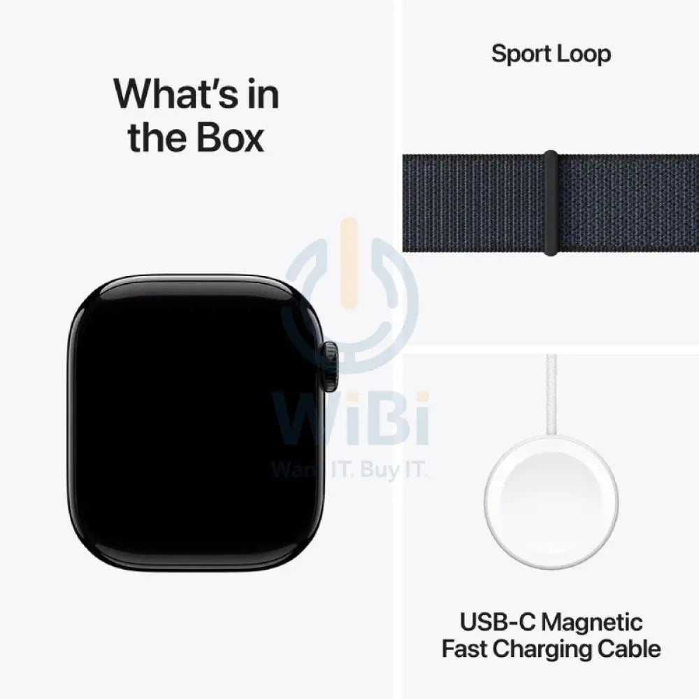 Apple Watch Series 10 with Sport Loop - LTPO OLED / 64GB / 46mm / Bluetooth / Wi-Fi / Jet Black Smart Watches