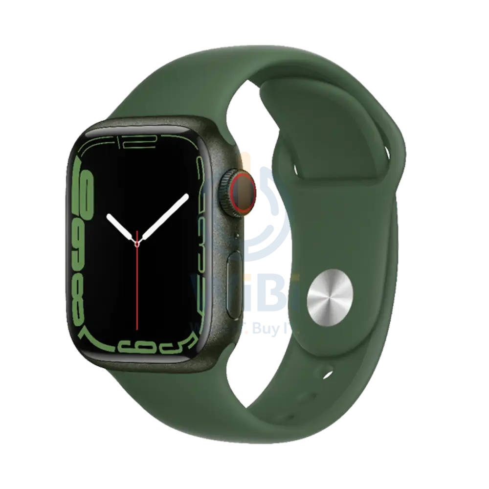Apple Watch Series 7 GPS + Cellular 45mm Aluminum Case Green Clover Sport Band Accessories > Smart Watches