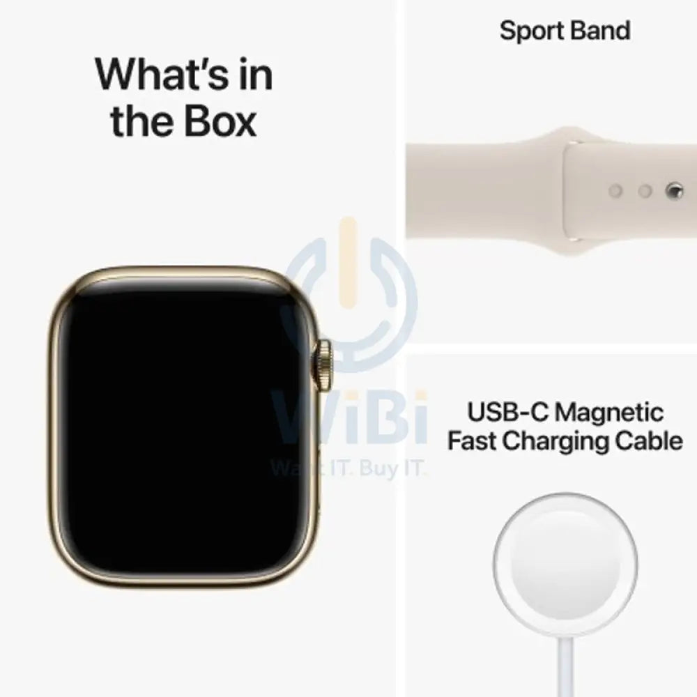 Apple Watch Series 8 - OLED / 32GB / 45mm / Bluetooth / Wi-Fi / Cellular / Starlight