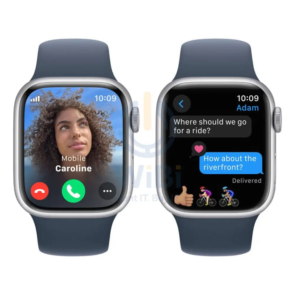 Apple Watch Series 9 with Sport Band - LTPO OLED / 64GB / 45mm / Medium/Large / Bluetooth / Wi-Fi / Cellular / Storm