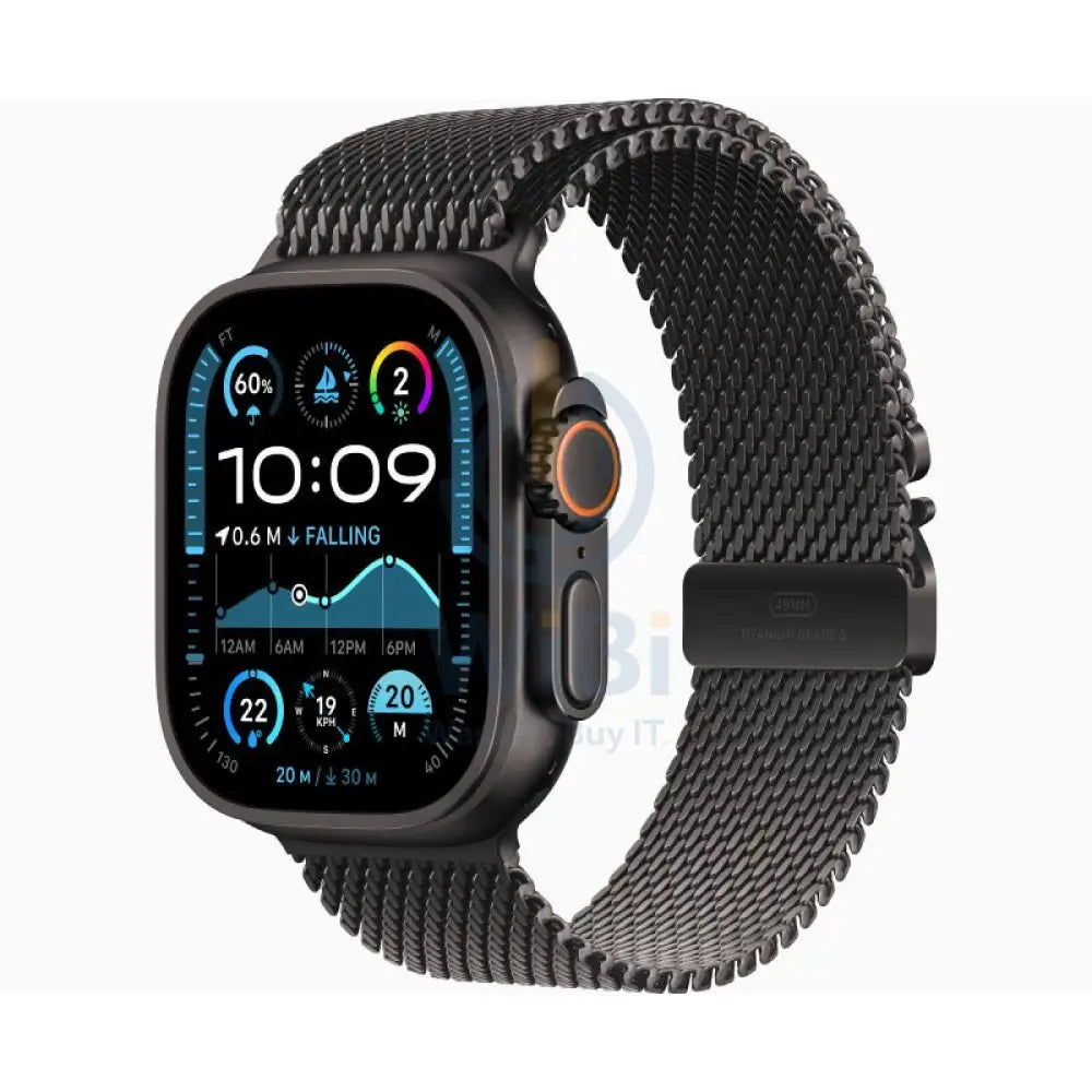 Apple Watch Ultra 2 (2024) - LTPO OLED / 64GB / 49mm / Bluetooth / Wi-Fi / Cellular / Titanium Black Milanese Loop