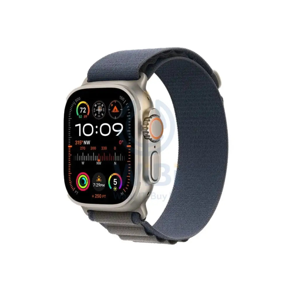 Apple Watch Ultra 2 - LTPO OLED / 64GB / 49mm / Bluetooth / Wi-Fi / Cellular / Large / Titanium Blue Alpine Loop Smart