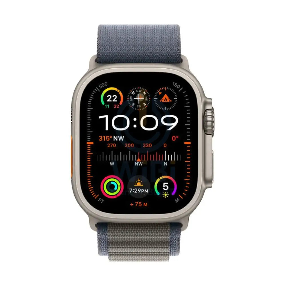 Apple Watch Ultra 2 - LTPO OLED / 64GB / 49mm / Bluetooth / Wi-Fi / Cellular / Large / Titanium Blue Alpine Loop Smart