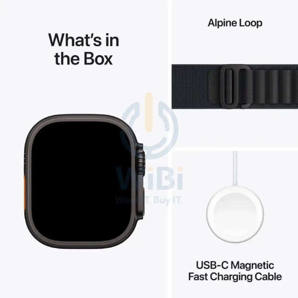 Apple Watch Ultra 3 - LTPO OLED / 64GB / 49mm / Bluetooth / Wi-Fi / Cellular / Large / Black Titanium Case with Black