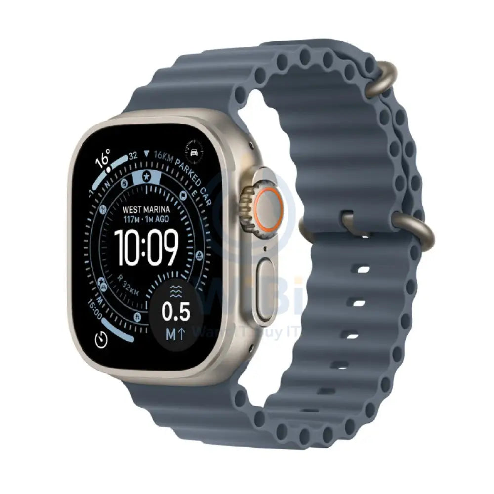 Apple Watch Ultra 3 - LTPO OLED / 64GB / 49mm / Bluetooth / Wi-Fi / Cellular / Natural Titanium Case with Anchor Blue