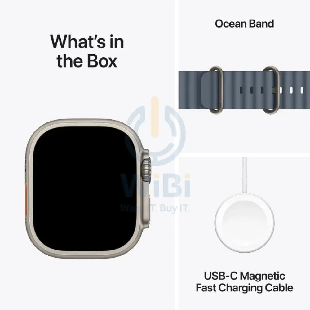 Apple Watch Ultra 3 - LTPO OLED / 64GB / 49mm / Bluetooth / Wi-Fi / Cellular / Natural Titanium Case with Anchor Blue