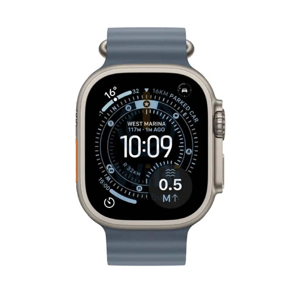 Apple Watch Ultra 3 - LTPO OLED / 64GB / 49mm / Bluetooth / Wi-Fi / Cellular / Natural Titanium Case with Anchor Blue