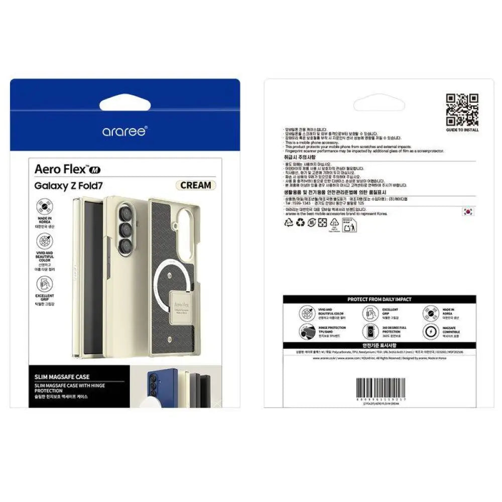 Araree Aero Flex Magsafe Case - Samsung Galaxy Z Fold 7 / Cream Accessories > Mobiles & Tablets > Mobiles > Covers &