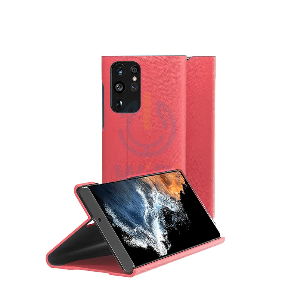 Araree Bonnet Dairy Stand For Samsung Galaxy S22 Ultra - Coral Pink Accessories > Mobiles & Tablets
