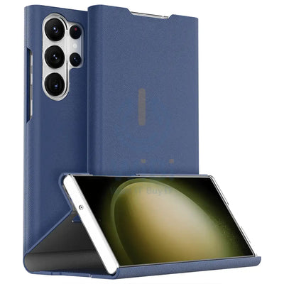 Araree Bonnet Dairy Stand Wallet Case For Samsung Galaxy S23 Ultra - Ash Blue Accessories > Mobiles & Tablets