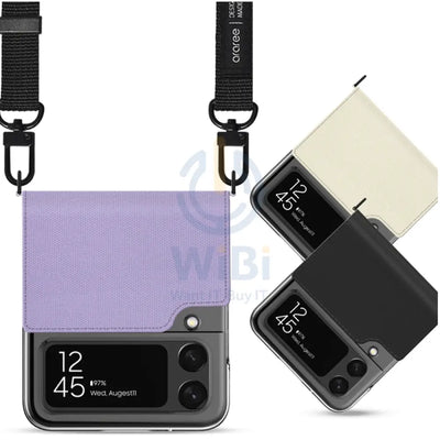 Araree Canvas Diary Case For Z Flip 4 - Black Accessories > Mobiles & Tablets