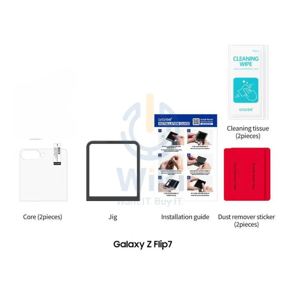Araree Core Front Tempered Glass Screen Protector - Samsung Galaxy Z Flip 7 / Clear Accessories > Mobiles & Tablets >