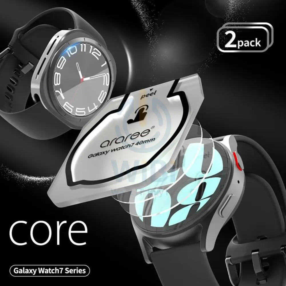Araree Core Glass Screen Protector For Galaxy Watch 7 Ultra (2 Pcs) - Clear Accessories > Smart Watches > Cases &