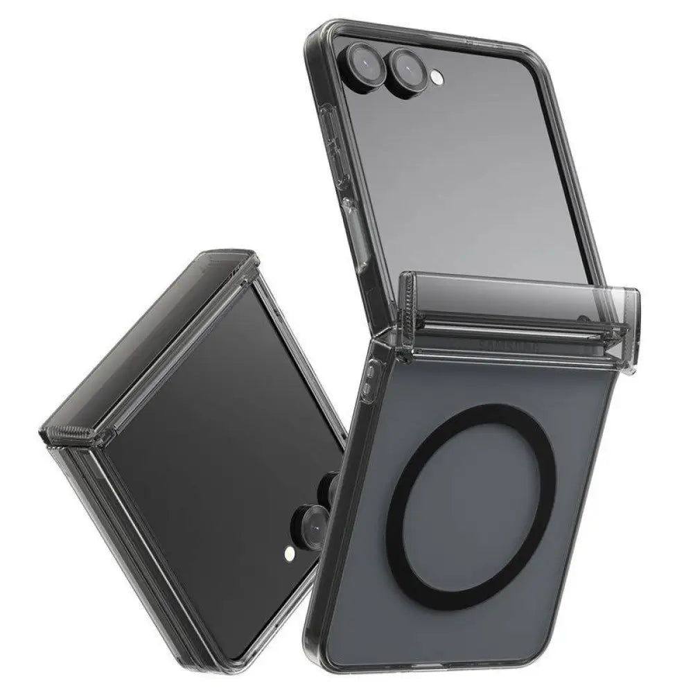 Araree Duple 360 Magsafe With Hinge Protection Case - Samsung Galaxy Z Flip 7 / Clear/Black Accessories > Mobiles &