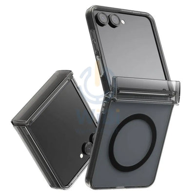 Araree Duple 360 Magsafe With Hinge Protection Case - Samsung Galaxy Z Flip 7 / Clear/Black Accessories > Mobiles &