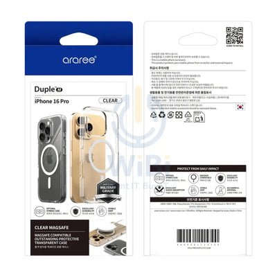 Araree Duple Magsafe TPU Case For Apple iPhone 16 Pro - Clear Accessories > Mobiles & Tablets > Mobiles > Covers & Cases
