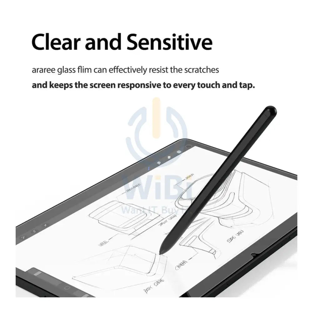 اراري أمامي كور صلب زجاج شاشة - سامسونج جالكسي تابلت S9 في بلس / شفاف اكسسوارات > هواتف  و