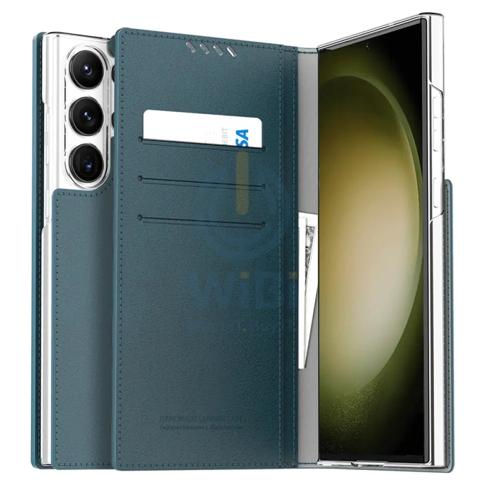 Araree Mustang Dairy Wallet Case For Samsung Galaxy S23 Ultra - Ash Blue Accessories > Mobiles & Tablets