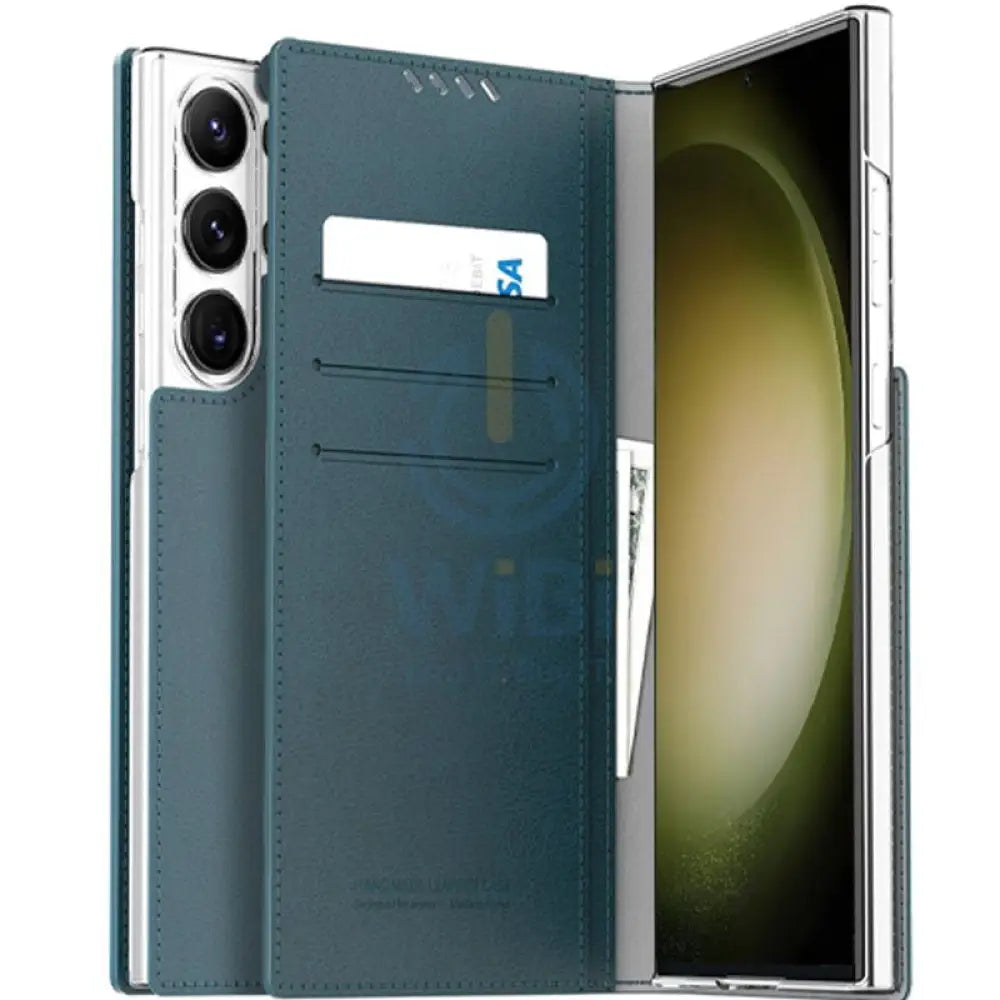 Araree Mustang Dairy Wallet Case For Samsung Galaxy S23 Ultra - Ash Blue Accessories > Mobiles & Tablets
