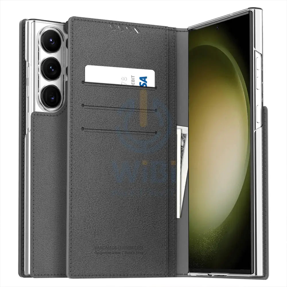 Araree Mustang Dairy Wallet Case For Samsung Galaxy S23 Ultra - Charcoal Grey Accessories > Mobiles & Tablets