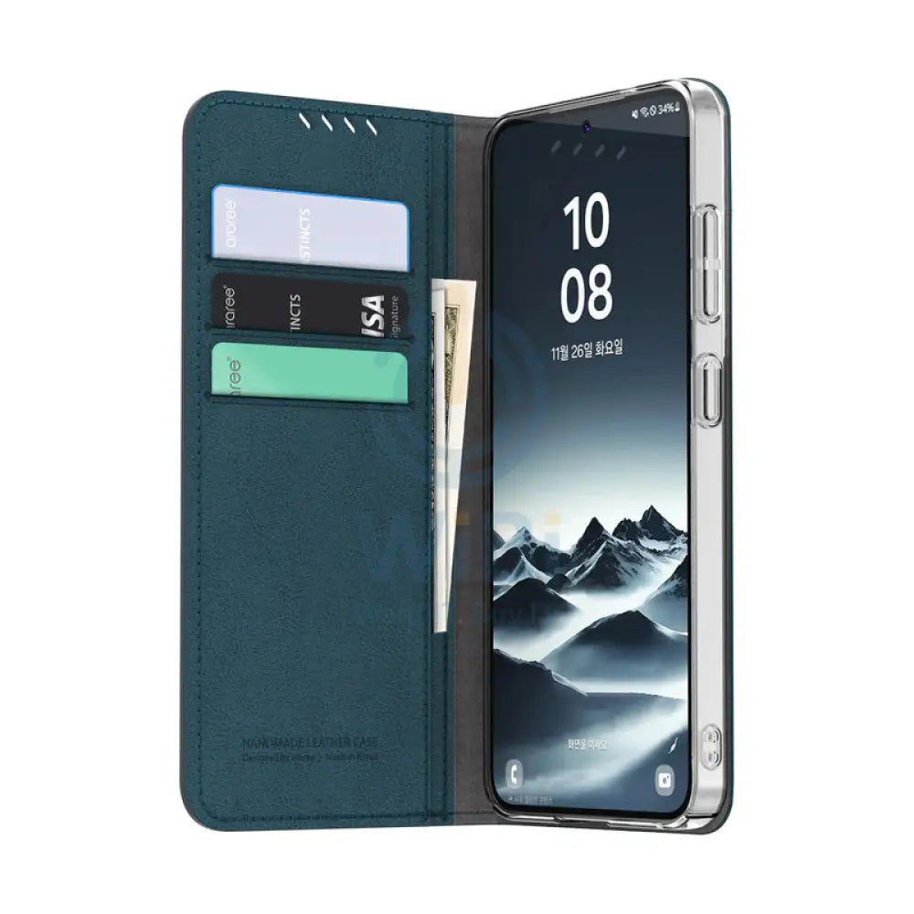 Araree Mustang Diary Case - Samsung Galaxy S25 Plus / Ash Blue Accessories > Mobiles & Tablets > Mobiles > Covers &