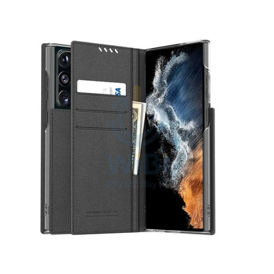 Araree Mustang Diary Cover For Samsung Galaxy S22 Ultra - Charcoal Gray Accessories > Mobiles & Tablets