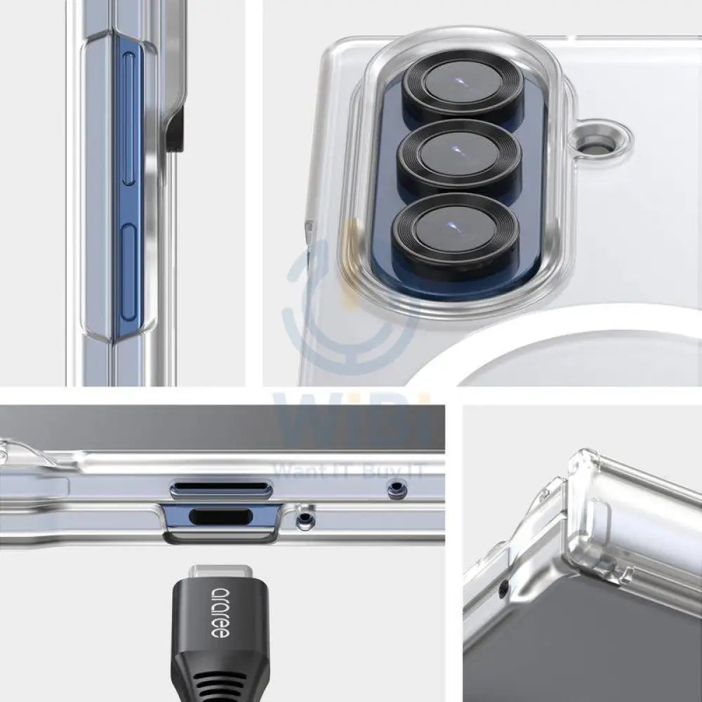 Araree Nukin 360 Magsafe With Hinge Protection Case - Samsung Galaxy Z Fold 7 / Clear Accessories > Mobiles & Tablets >