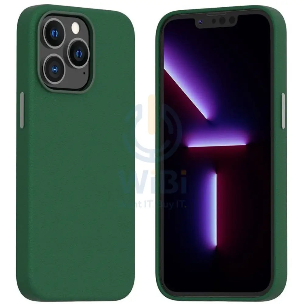 Araree Pellis PU Leather Case For iPhone 13 Pro- Green Accessories > Mobiles & Tablets
