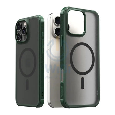 Arareee Duple Magsafe Armor Slim Case For Iphone 16 Pro Max - Green Accessories > Mobiles & Tablets > Mobiles > Covers
